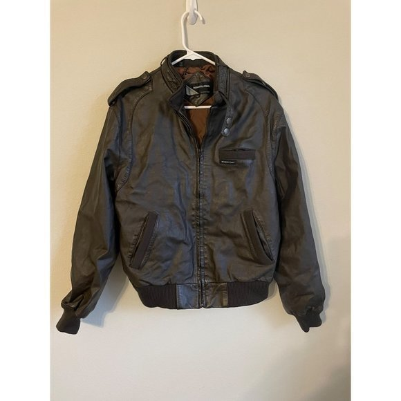 Members Only by Europe Craft Vintage Genuine Leather Bomber Jacket